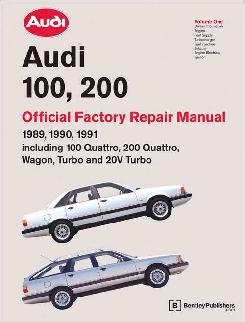 Audi
100, 200: 1989-1991
Official Factory Repair Manual volume 1 front cover