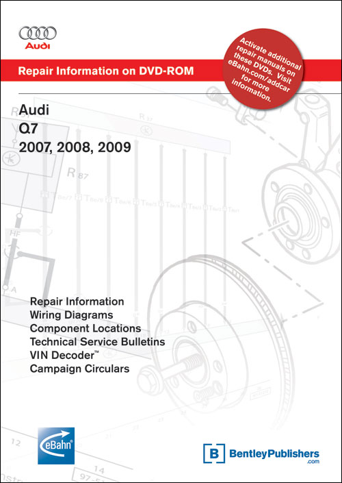 Audi Q7: 2007 Repair Manual on DVD-ROM front cover