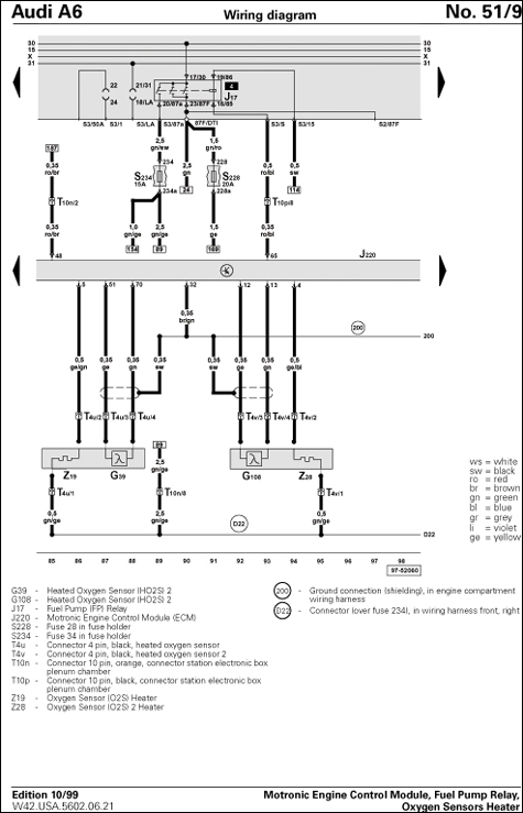 Repair Manuals Audi A6 2000 Wiring Diagrams Audi A6 2000 ...