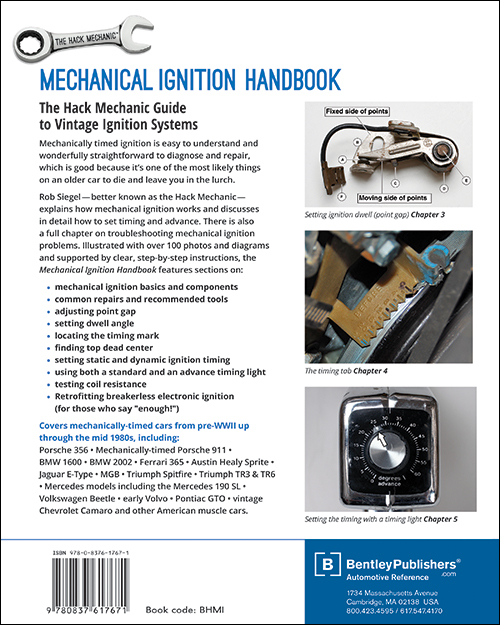 Back Cover Mechanical Ignition Handbook Bentley Publishers Repair
