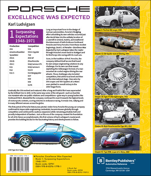 Back Cover - Porsche: Excellence Was Expected - Bentley Publishers