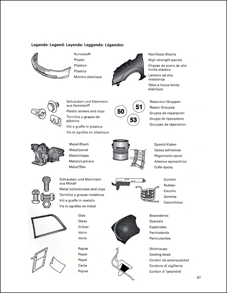 Audi A4 2002 Body Manual Technical Service Training Self-Study Program Legend