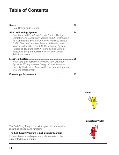 Audi A8L 2004 Technical Features Technical Service Training Self-Study Program Table of Contents