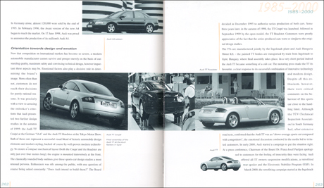 Audi: A History of Progress, Soon to be the most attractive European on the world market: 1985-2000, pages 262-263