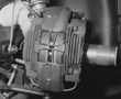 Brakes with cooling fins on the calipers.