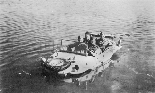 Testing a captured Schwimmwagen at the General Motors Proving Ground