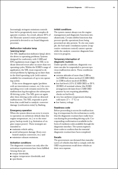 Bosch Emissions-control technology for gasoline engines Electronic Diagnosis