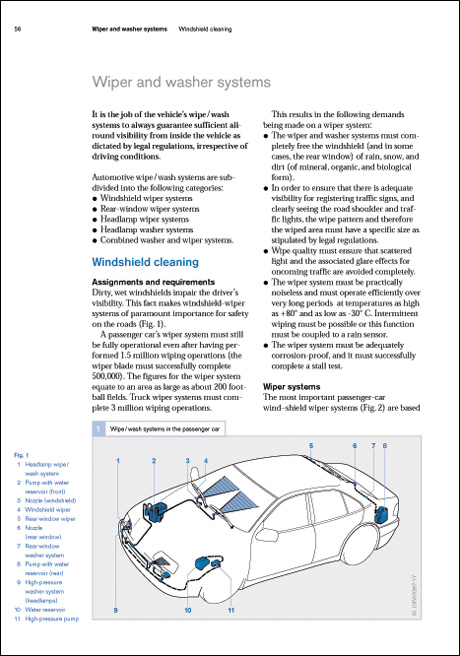 Bosch Automotive Lighting Technology, Windshield and Rear-Window Cleaning, page 56