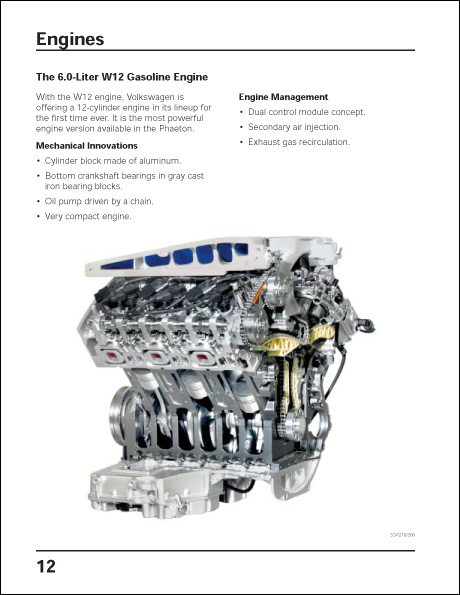 Volkswagen Phaeton Technical Service Training Self-Study Program W12 Gasoline Engine