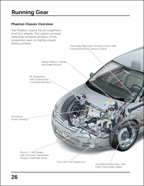 Volkswagen Phaeton Technical Service Training Self-Study Program Running Gear