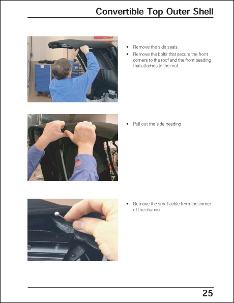 Volkswagen New Beetle Convertible Top and Window Repair Technical Service Training Self-Study Program Door Convertible Top Outer Shell