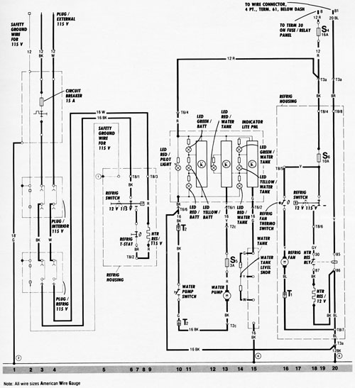 Volkswagen Vanagon Camper 1980-1981 wiring diagram