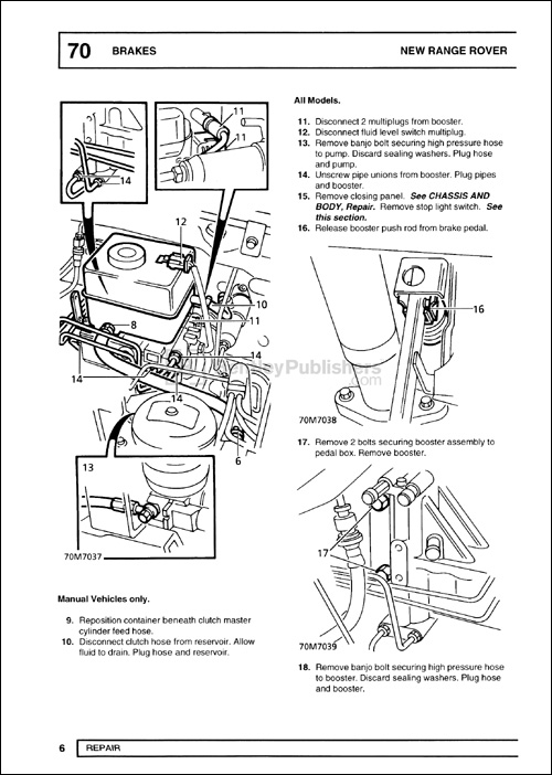 Range Rover Official Workshop Manual: 1995-2001 ABS Brakes Repair