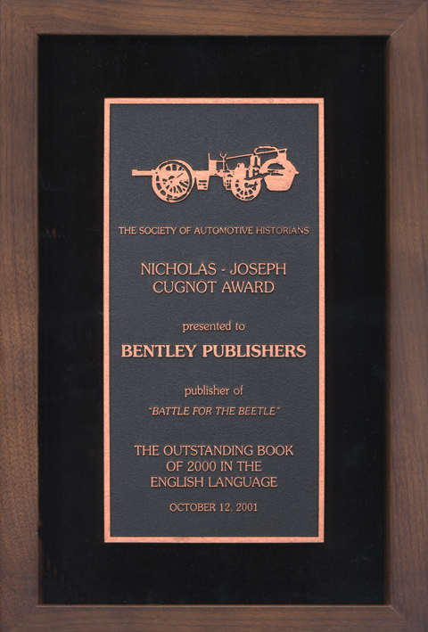 2001 Cugnot award - Battle for the Beetle - Outstanding book of 2000 in the English Language