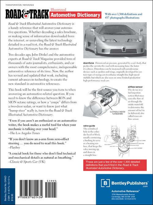 Road & Track Illustrated Automotive Dictionary back cover