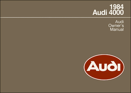 Audi 4000 1984 Owner's Manual Front Cover
