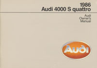 AUDI 4000 S QUATTRO 1986 OM       