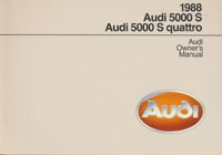 AUDI 5000 S/5000 S QUATTRO 1988 OM