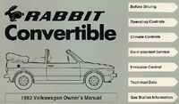 VW RABBIT CONVERTIBLE 1982 OM     