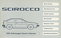 VW SCIROCCO 1982 OM               