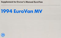 VW EUROVAN MV SUPPLEMENT          