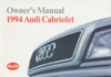 Audi Cabriolet Owner's Manual: 1994