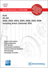 Audi A4, S4<br>2002, 2003, 2004, 2005, 2006, 2007, 2008<br>Includes Avant, Cabriolet, RS4<br>Repair Information on DVD-ROM