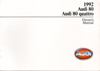 Audi 80/80 quattro 1992 Owner's Manual