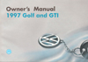 Volkswagen Golf/GTI Owner's Manual (USA) 1997