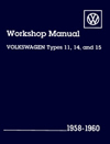Volkswagen Workshop Manual Types 11, 14, and 15: 1958-1960
