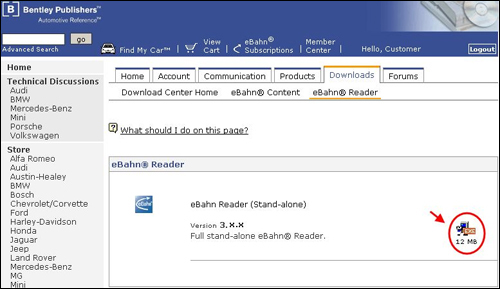 Click the EXE download icon to begin the download process.