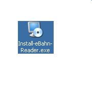 Double-click on the Install-eBahn-Reader.exe icon to begin installing the eBahn(r) Reader.