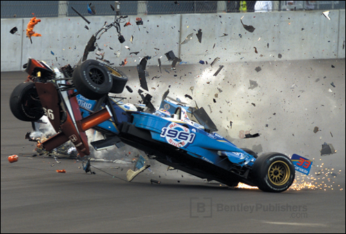 The moment of impact—Lausitzring, September 15, 2001. ©Joern Haufe