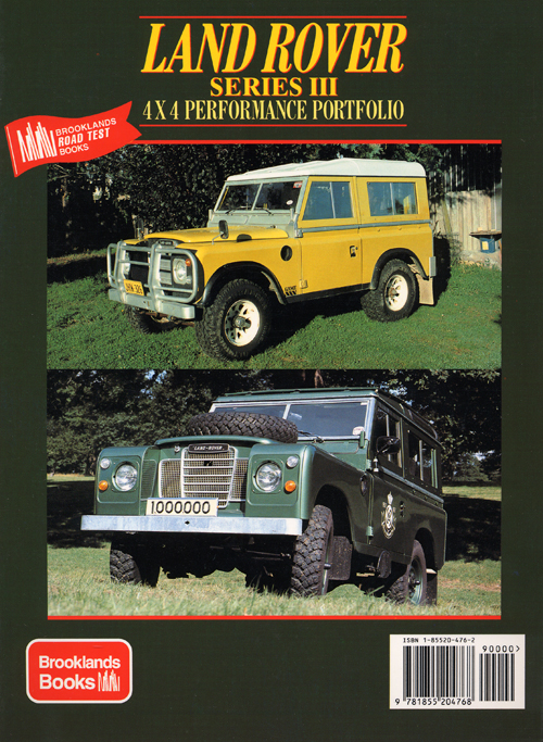 Range Rover Series III: 1971-1995 ? back cover