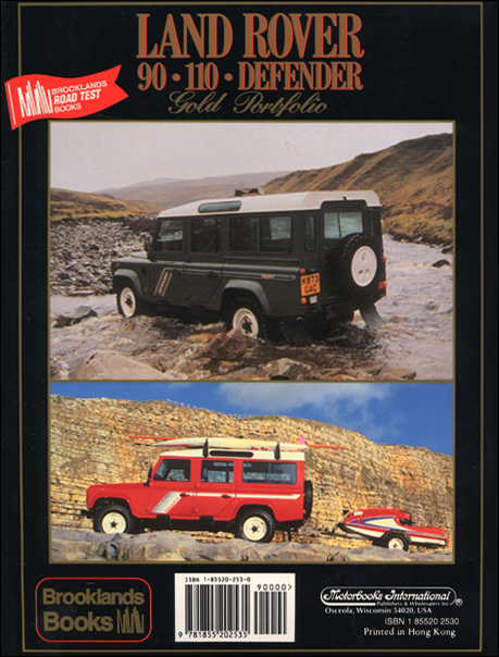 Range Rover Gold Portfolio: 1985-1995 ? back cover
