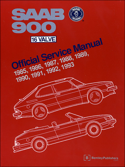 Saab 900 16 Valve Official Service Manual: 1985-1993 front cover