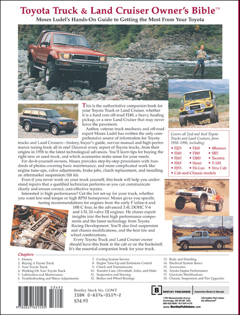 Toyota Truck and Land Cruiser Owner's Bible
