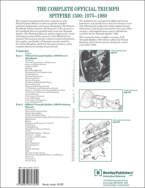 The Complete Official Triumph Spitfire 1500: 1975-1980 back cover