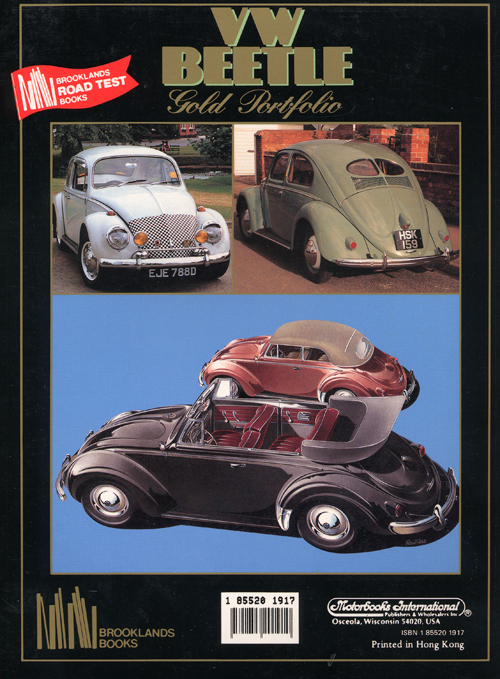 Volkswagen Beetle Gold Portfolio: 1935-1967? back cover
