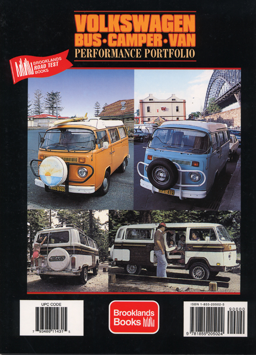 Volkswagen Bus, Camper, Van Performance Portfolio - 1968-1979? back cover