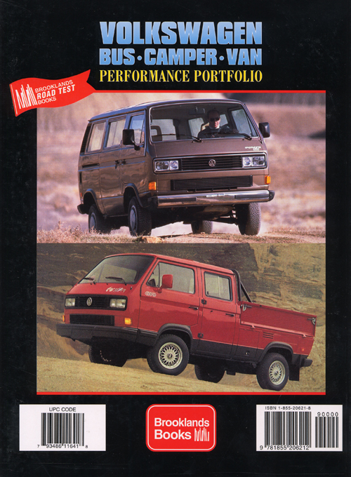 Volkswagen Bus, Camper, Van Performance Portfolio - 1979-1991? back cover