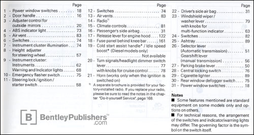 Volkswagen Jetta 1999 instrument panel key code