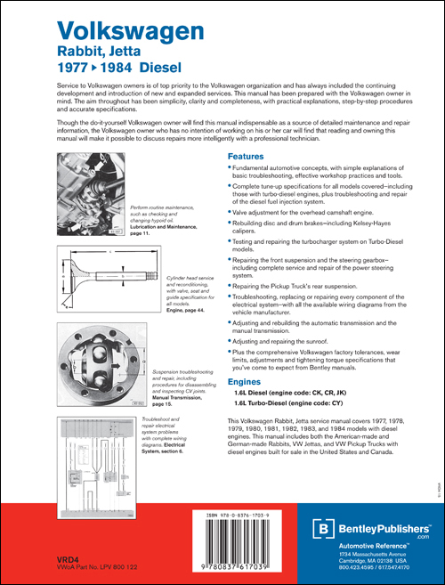 Service manual [Online Service Manuals 1984 Volkswagen ...