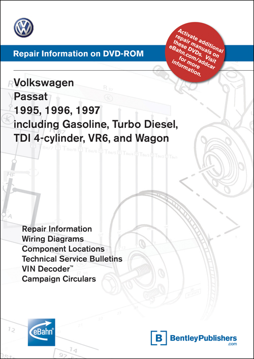 Volkswagen Passat, Passat Wagon 1995?1997 Repair Manual on DVD-ROM front cover